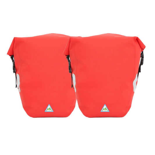 Yonder Waterproof Pannier Bags (2x25L) - Red
